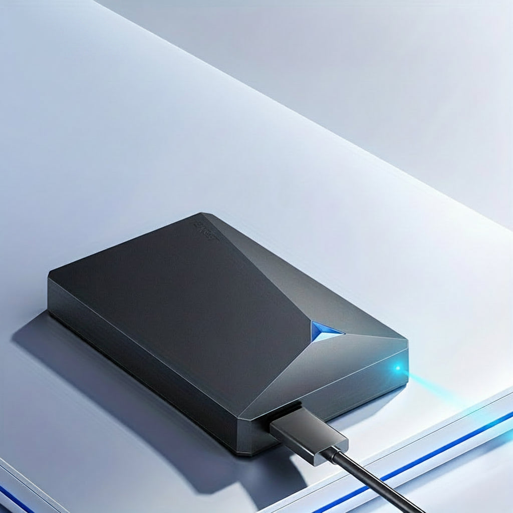 Schlankes, leichtes tragbares externes SSD-Backup-Speicherlaufwerk