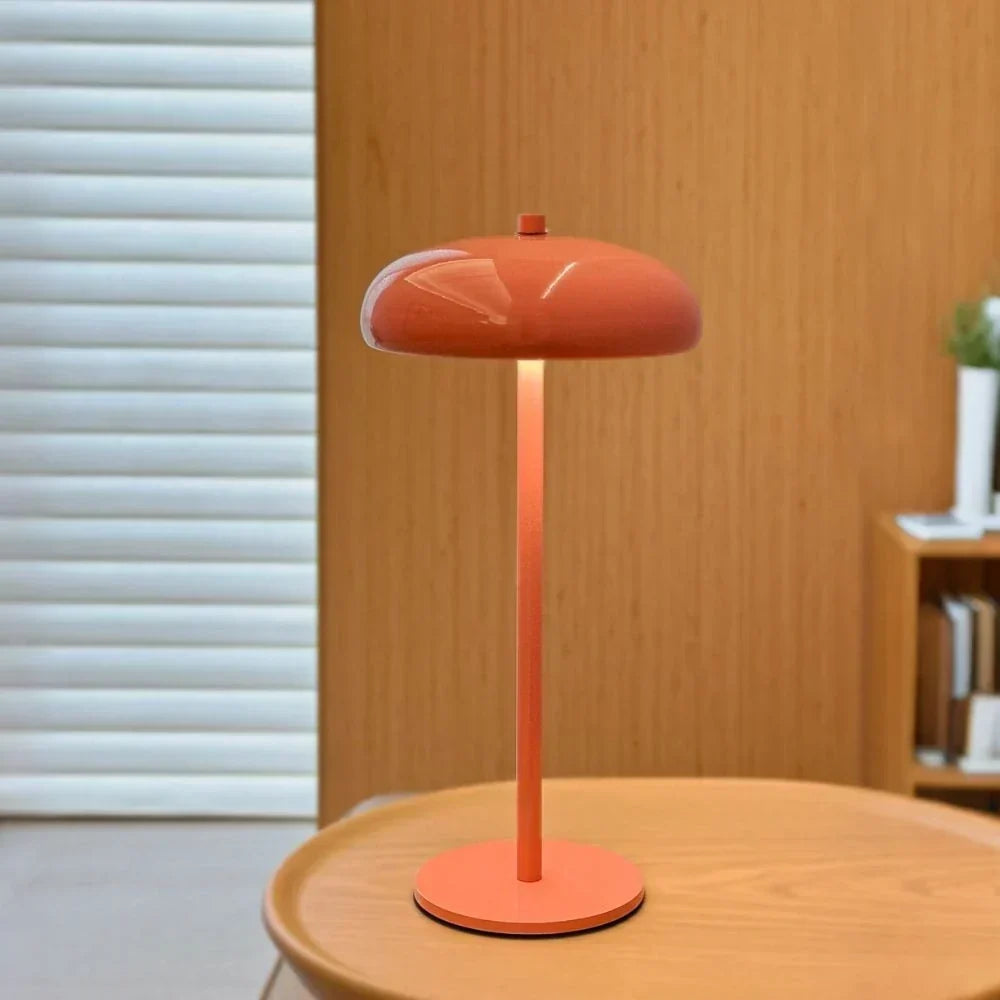 Retro-Tischlampe mit abgerundeter Silhouette, Touch-Steuerung, wiederaufladbar und tragbar