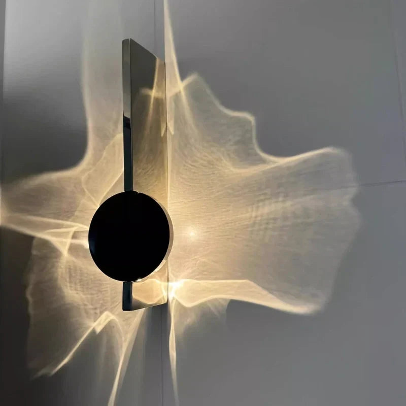 Drehbare Wandleuchte aus Aluminium und Edelstahl mit Ripple-Projektion