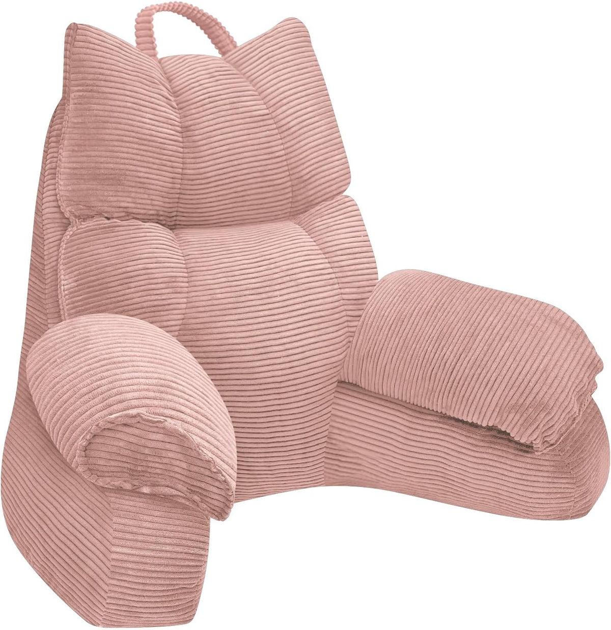 Bett-Loungekissen aus Memory-Schaumstoff mit Armlehnen und strukturierter Rückenlehne