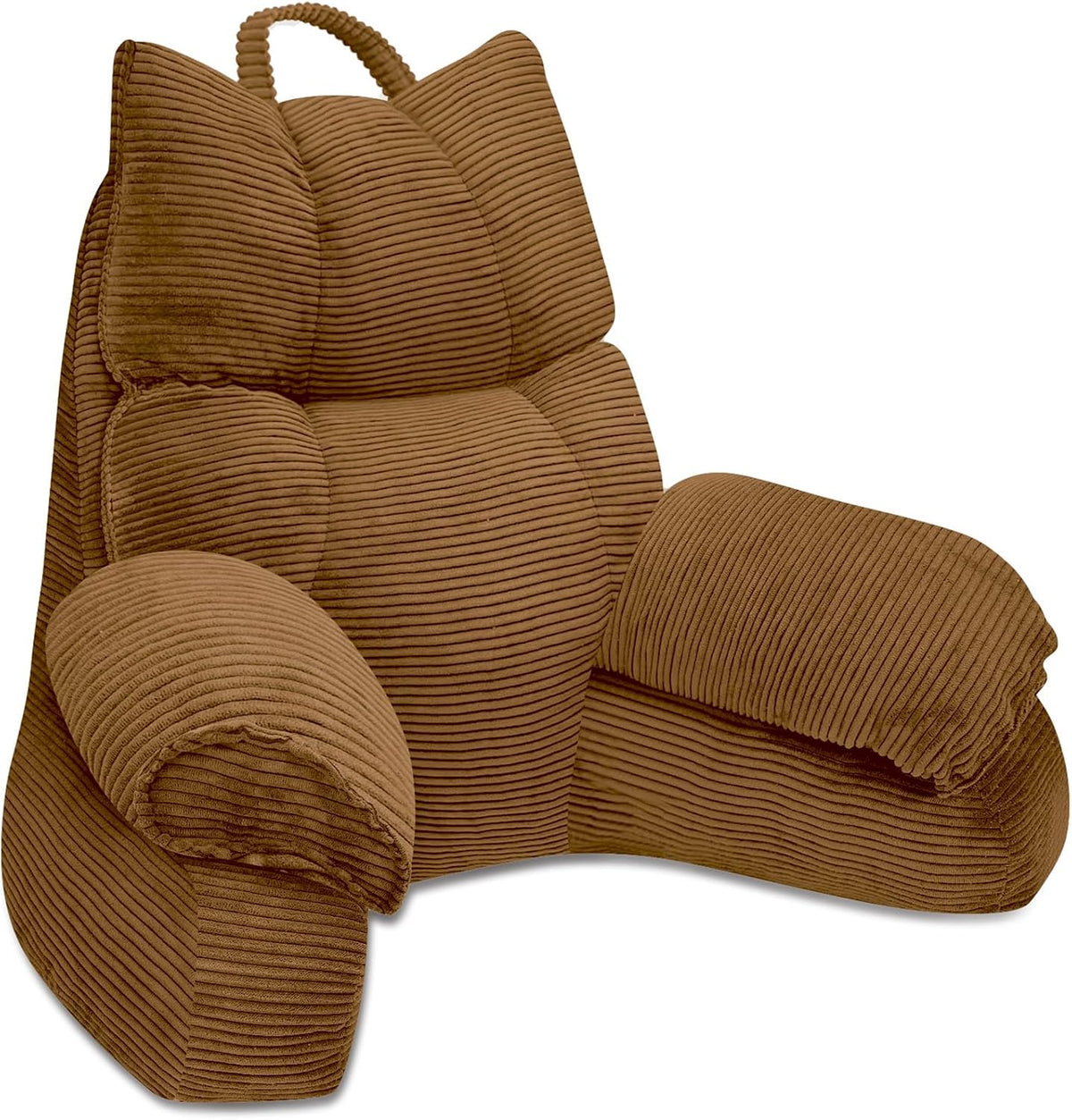 Bett-Loungekissen aus Memory-Schaumstoff mit Armlehnen und strukturierter Rückenlehne