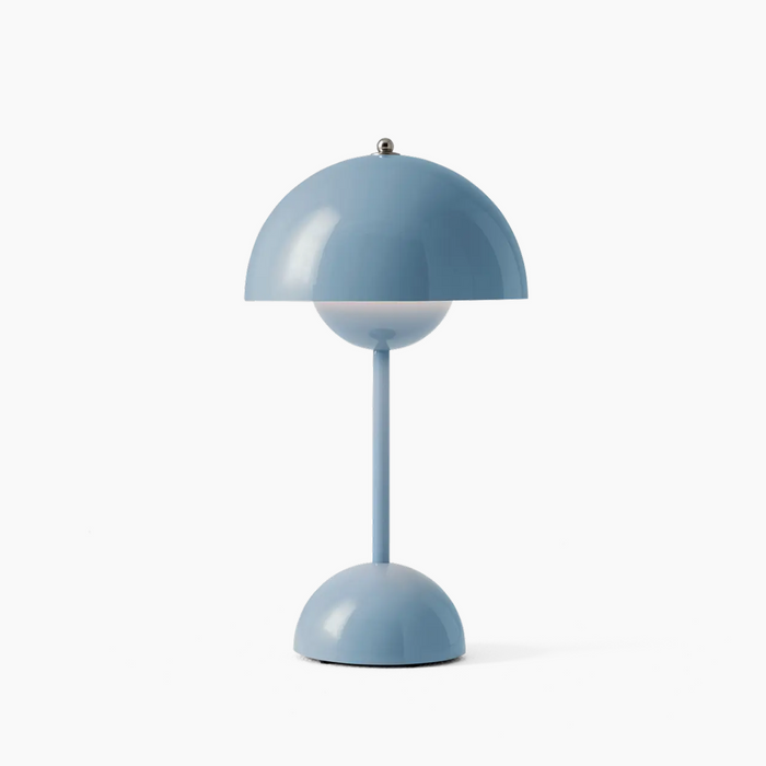 Skandinavische wiederaufladbare Tischlampe mit Pilzknospen-Silhouette und Touch-Steuerung