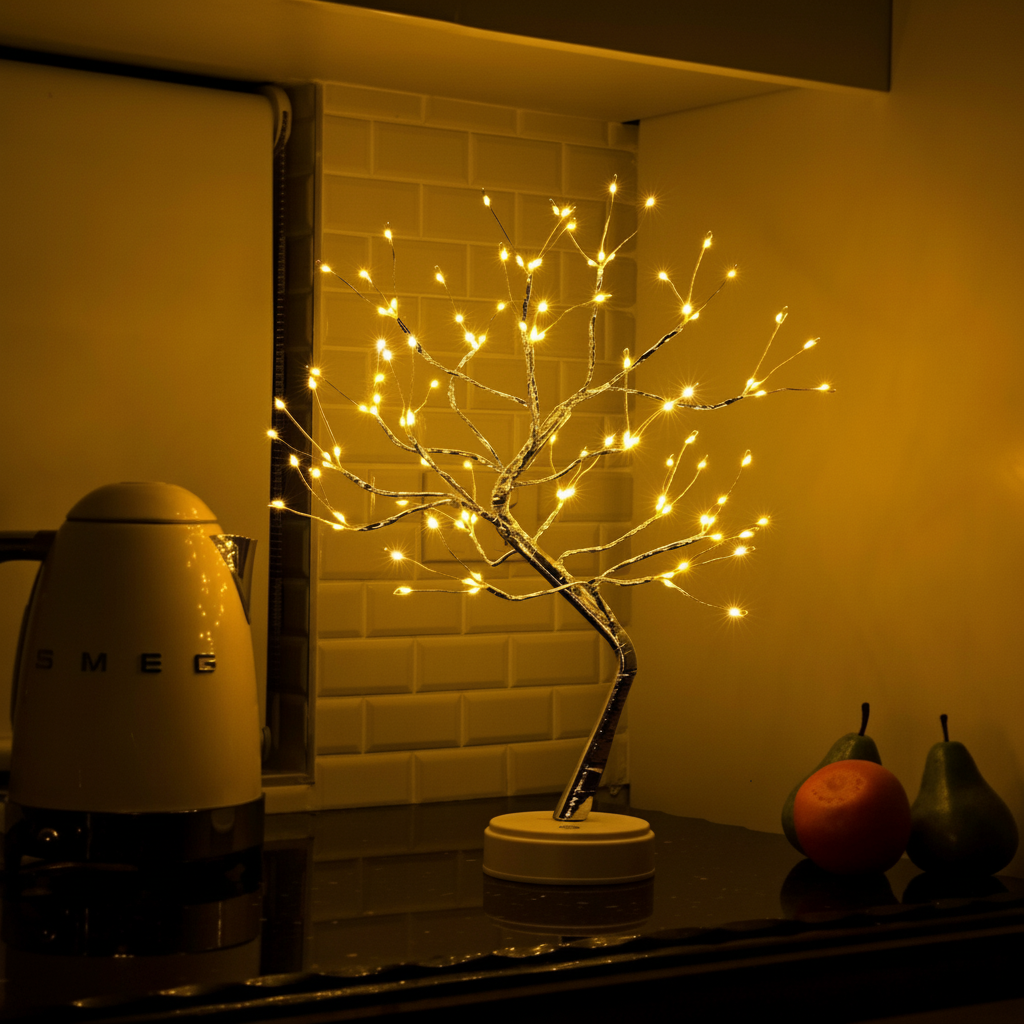 Von der Natur inspirierte Akzent-Tischlampe in Form eines Bonsai-Baums