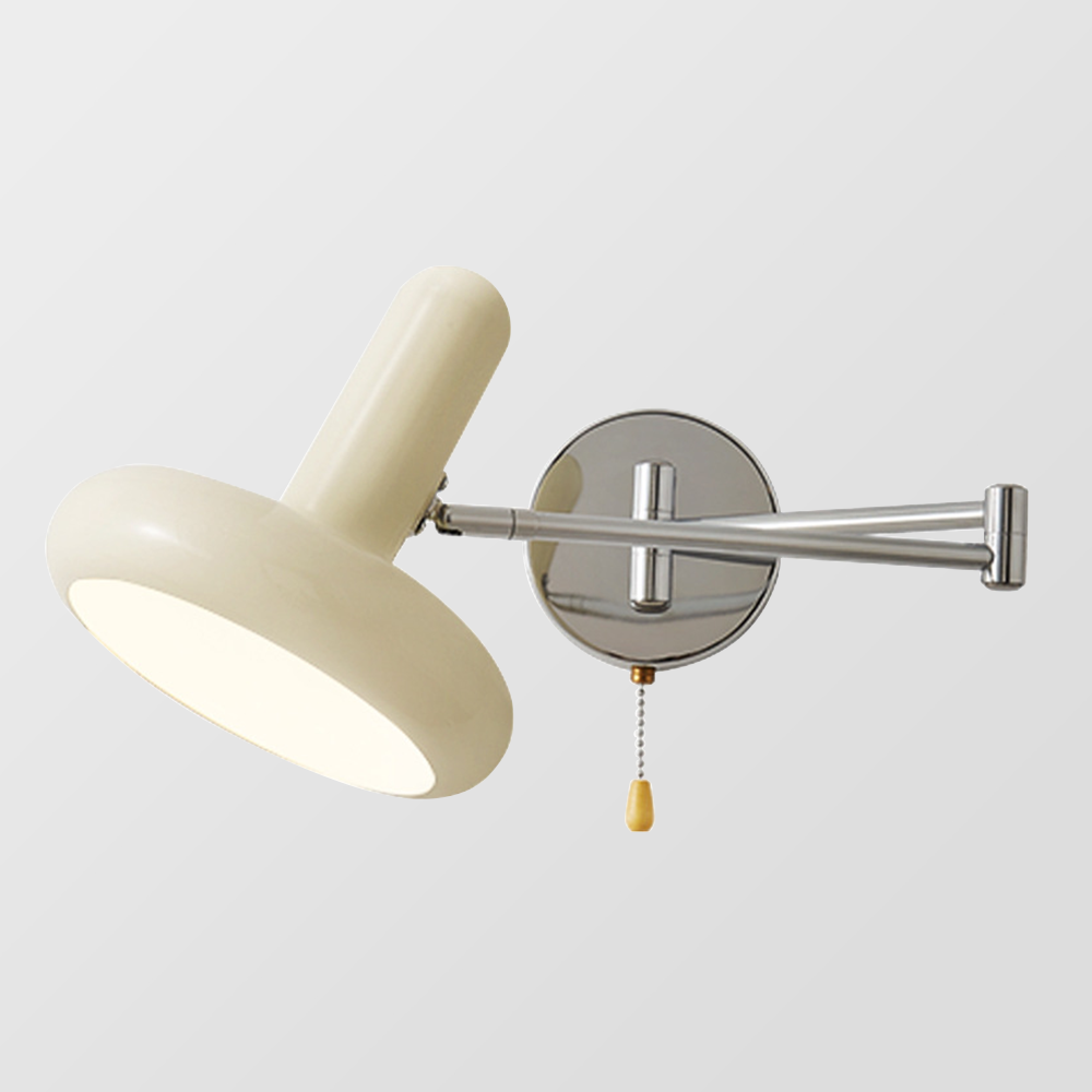 Vom Bauhaus inspirierte Eisen-Wandleuchte mit verstellbarem Schwenkarm