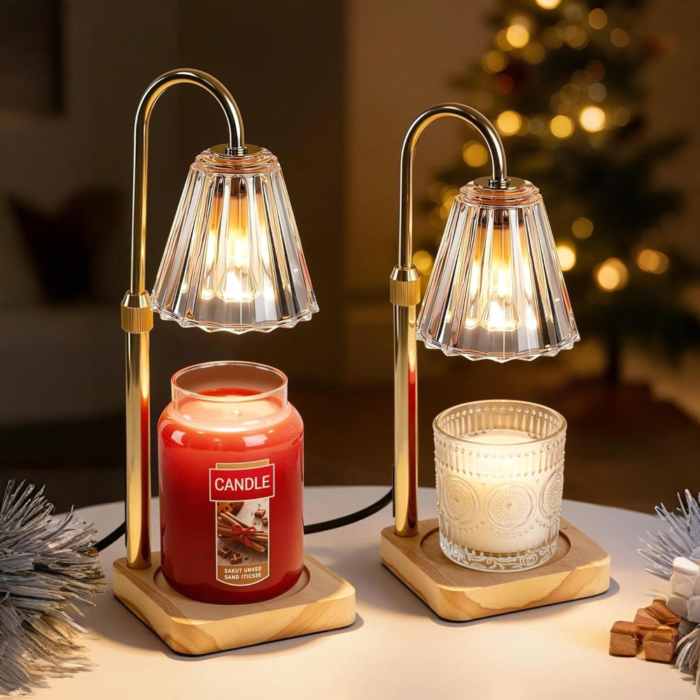 Dimbare elektrische Tischlampe ohne Flamme mit Wachsschmelz-Kerzenwärmer
