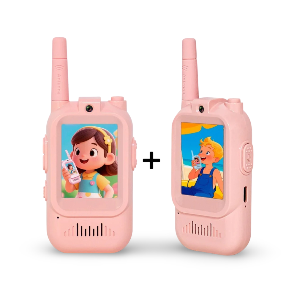 Aufladbares Walkie-Talkie-Spielzeugset für Kinder mit Videodisplay und Kamera