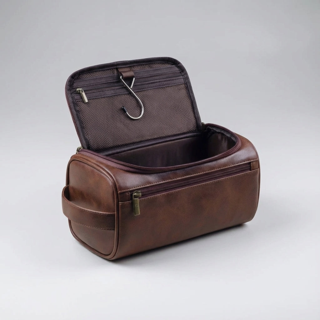 Kompakte, wasserabweisende Reisekulturbeuteltasche mit mehreren Taschen und Aufhängevorrichtung