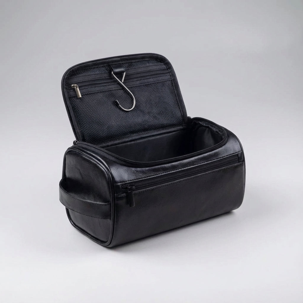 Kompakte, wasserabweisende Reisekulturbeuteltasche mit mehreren Taschen und Aufhängevorrichtung