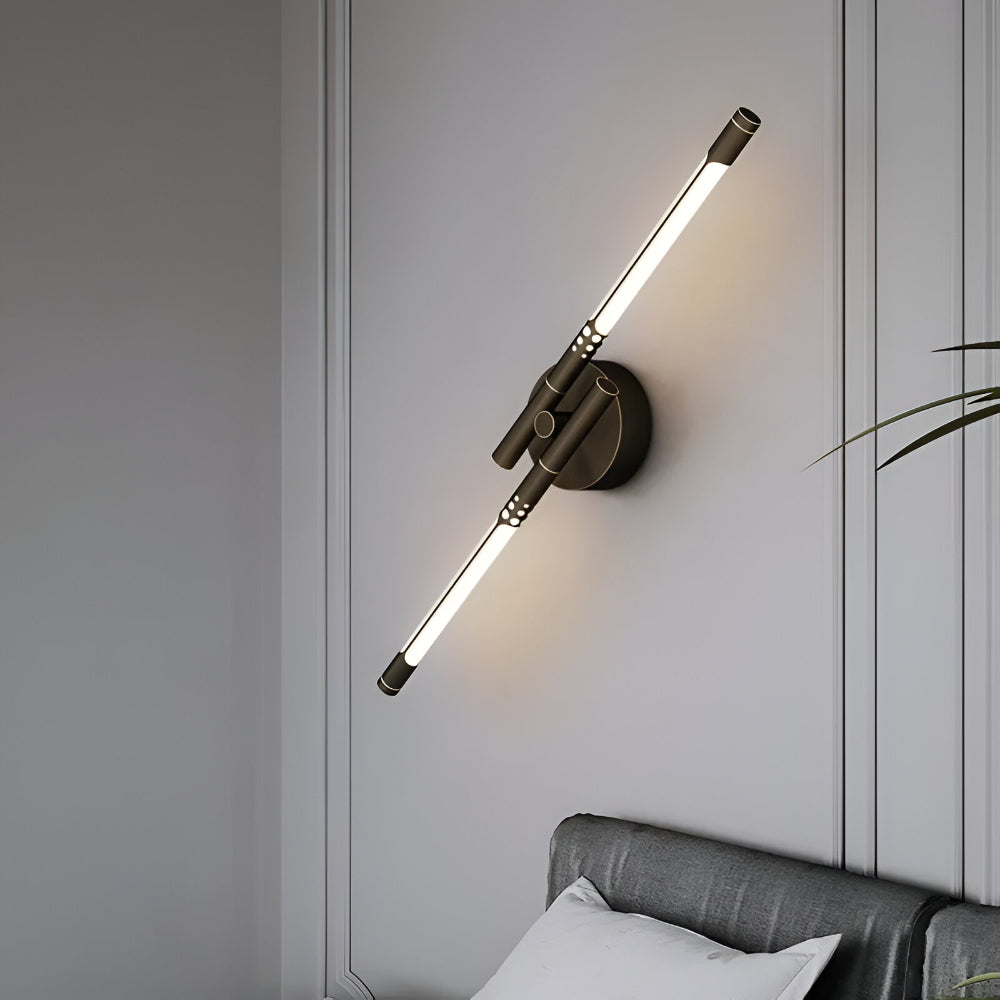 Moderne Wandleuchte für Innenräume aus Metall und Acryl im Stil einer Wandleuchte