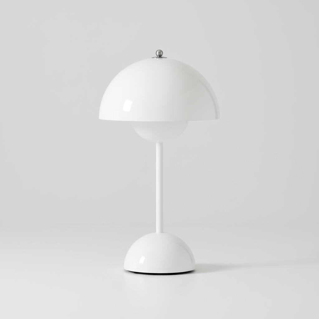 Kabellose aufladbare dimmbare Retro-Tischlampe in Kuppelform