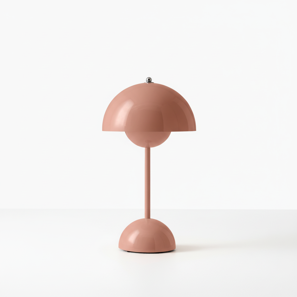Kabellose aufladbare dimmbare Retro-Tischlampe in Kuppelform