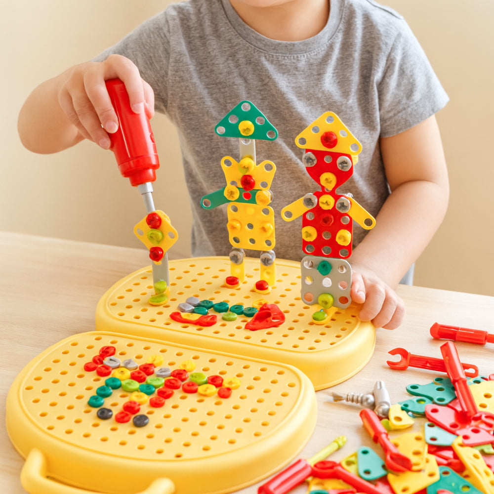 Interaktives pädagogisches Montessori-Bausteinset als STEM-Aktivitätsspielzeug