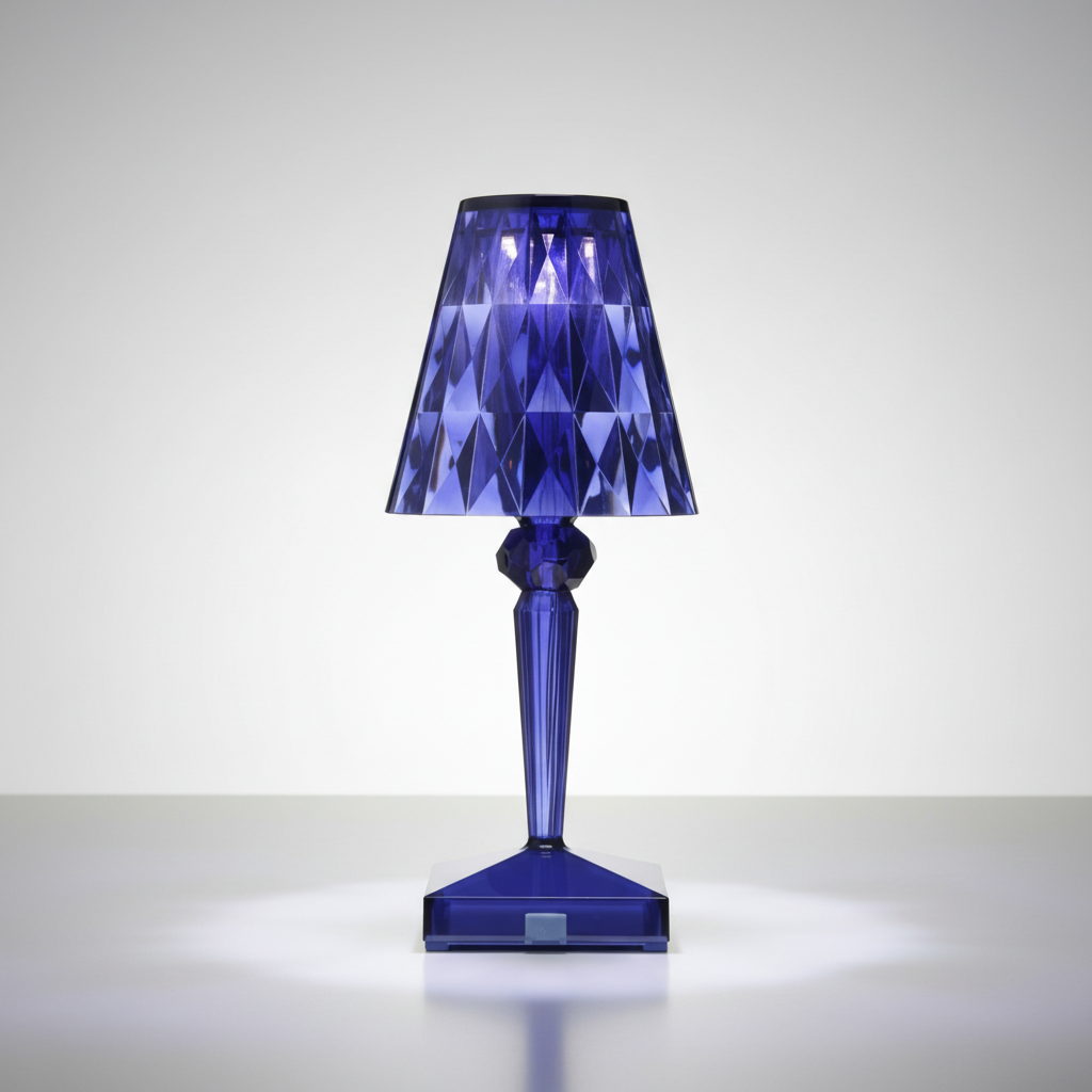 Dekorative Tischlampe mit funkelndem Kristalleffekt und warmem Licht