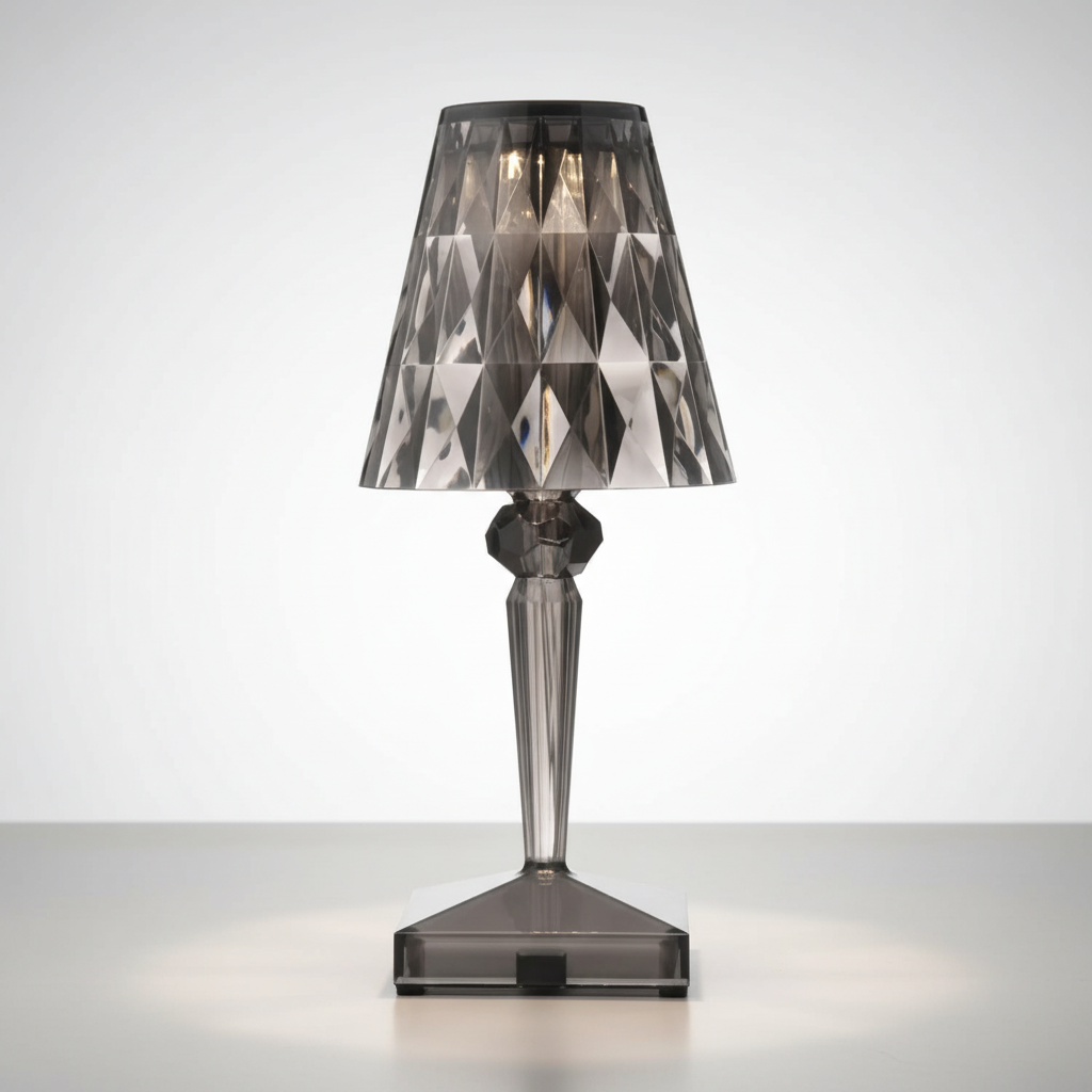 Dekorative Tischlampe mit funkelndem Kristalleffekt und warmem Licht