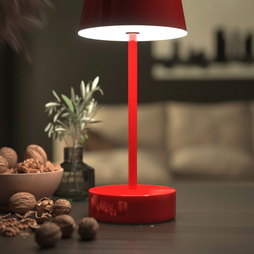 Schlanke kabellose dimmbare Tischlampe mit einstellbarer Farbtemperatur