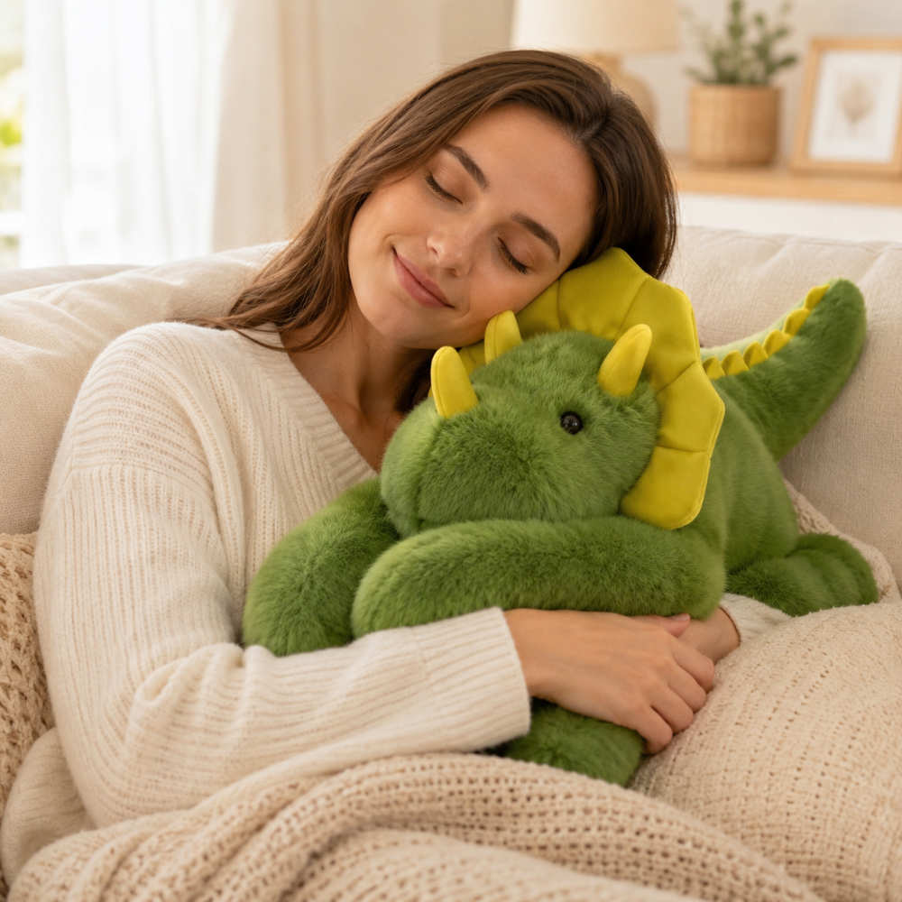 Weiches rundes Kuschelkissen mit Tiermotiv