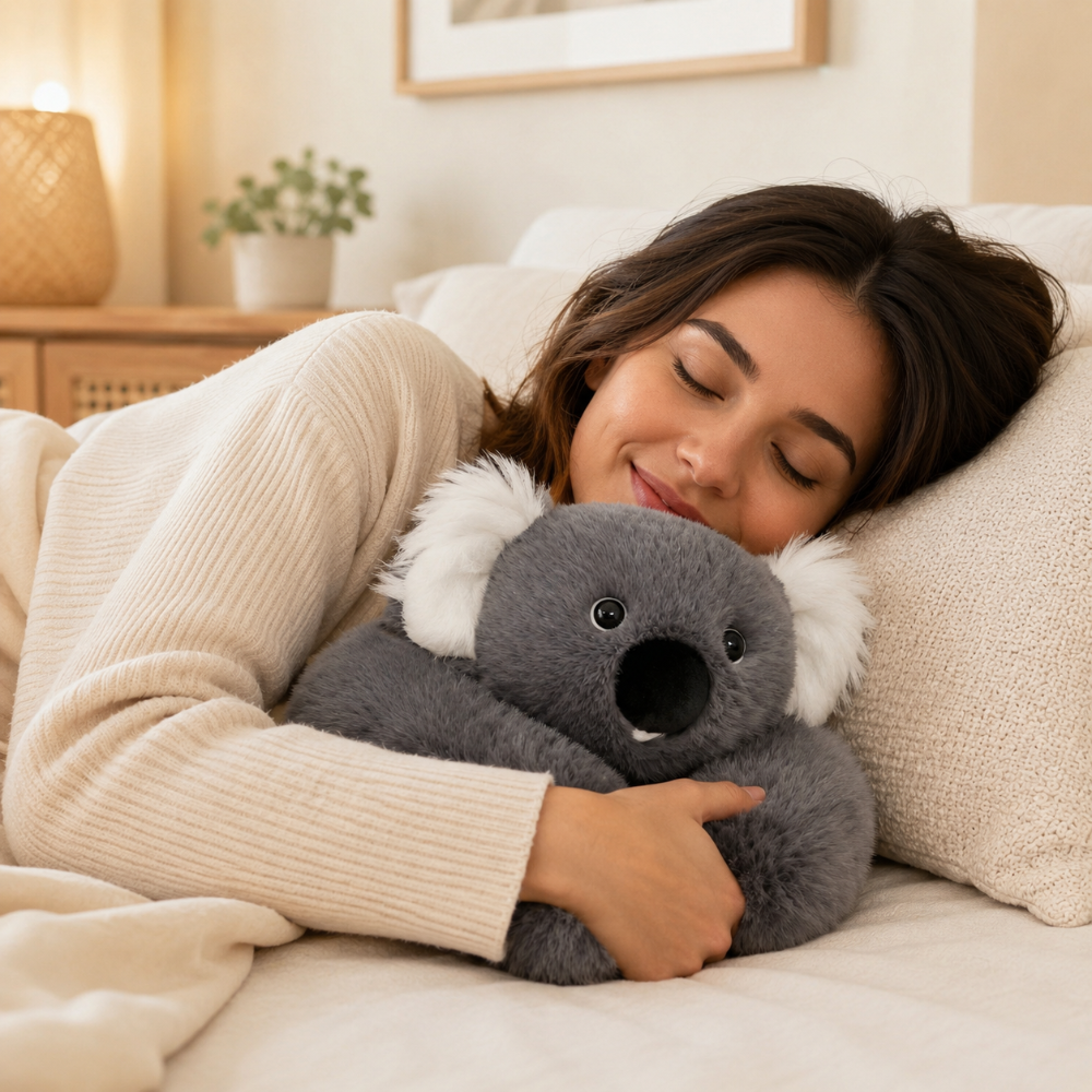 Weiches rundes Kuschelkissen mit Tiermotiv