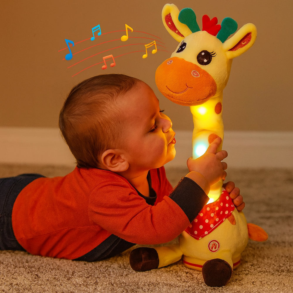 Kuscheliges singendes und sprechendes interaktives musikalisches Plüsch-Giraffenspielzeug