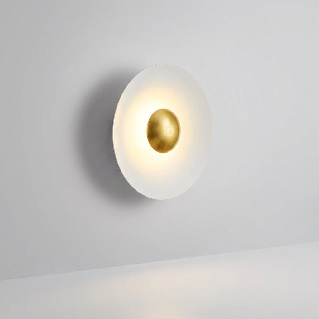 Runde minimalistische Kreiswandleuchte mit Halo-Leuchteffekt