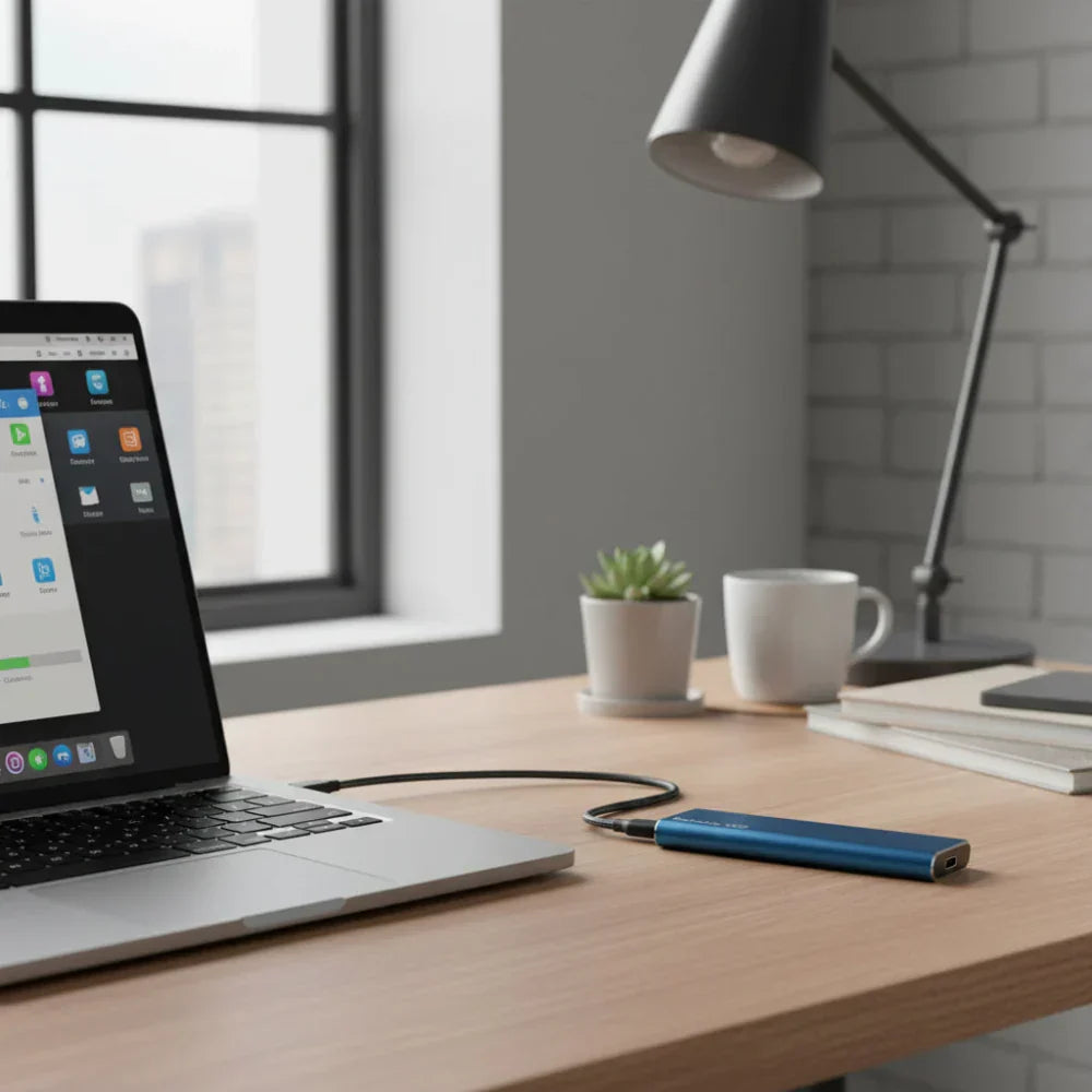 Schlanke, leichte tragbare externe SSD mit Plug-and-Play-Funktion