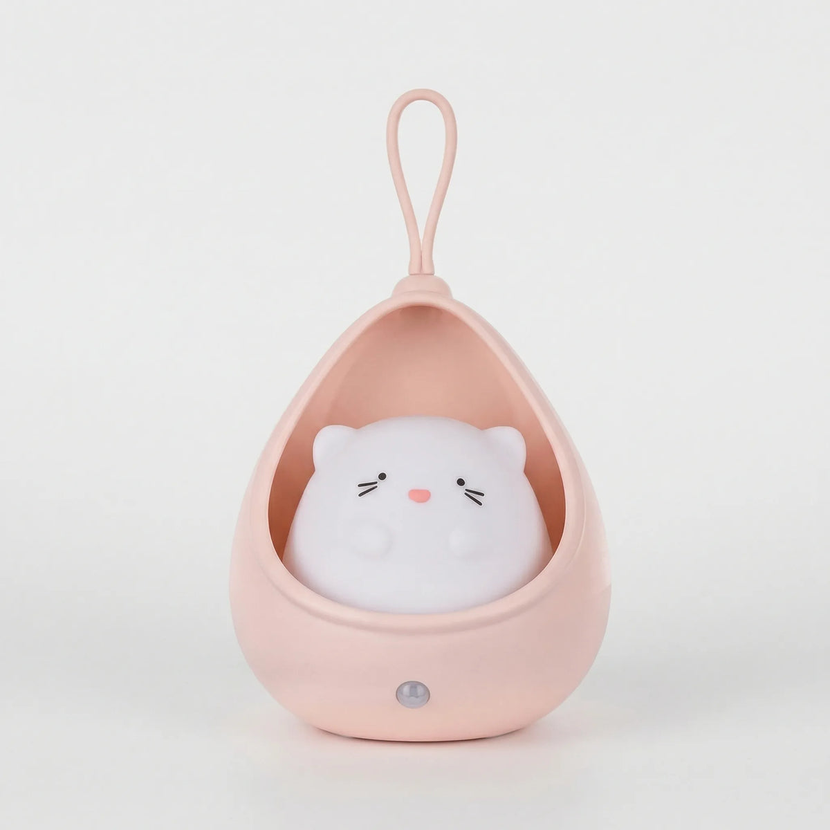Tragbare Nachttischlampe für Kinder mit tropfenförmigem Katzenmotiv