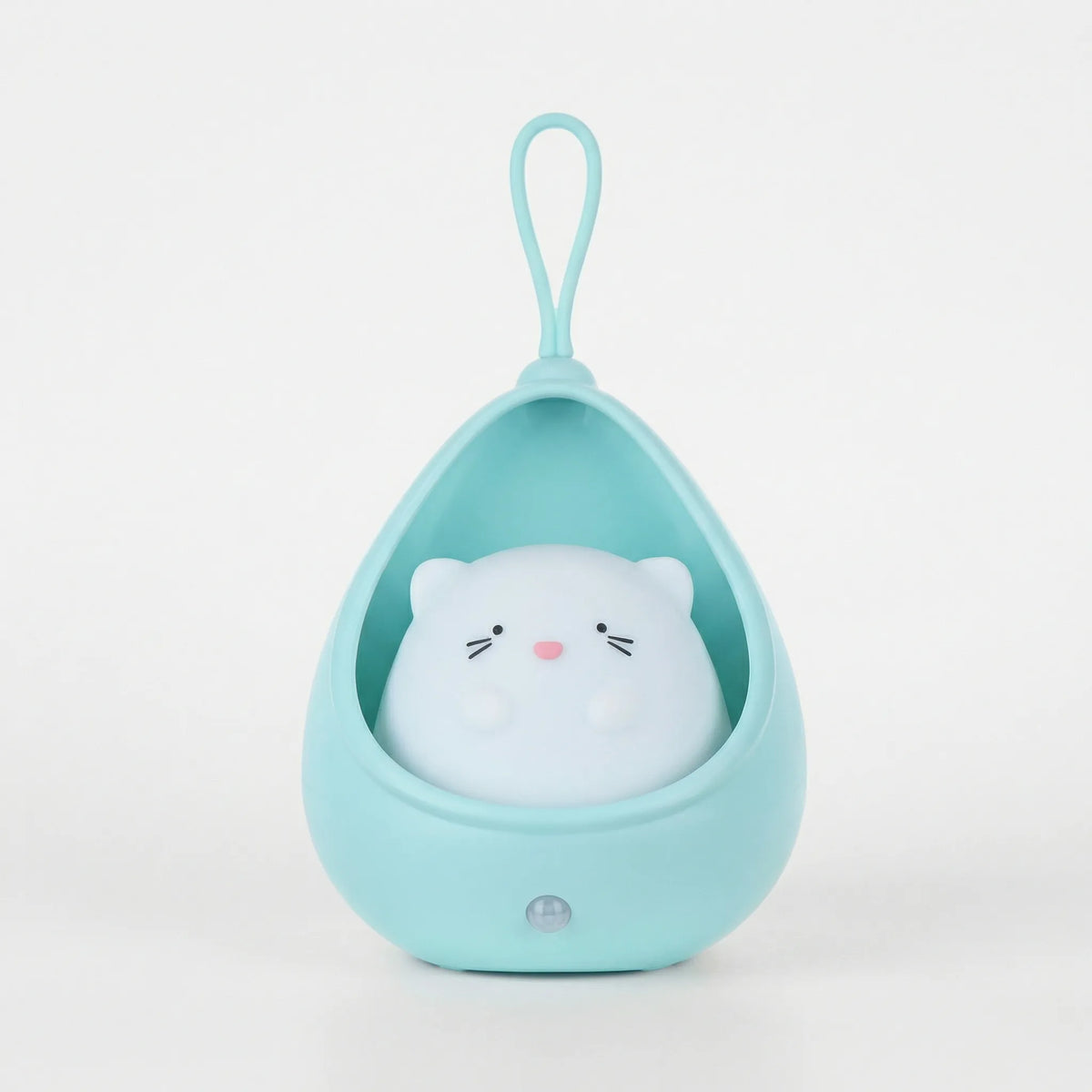 Tragbare Nachttischlampe für Kinder mit tropfenförmigem Katzenmotiv