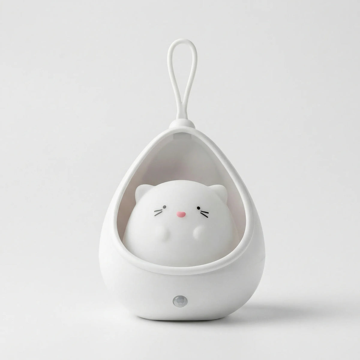 Tragbare Nachttischlampe für Kinder mit tropfenförmigem Katzenmotiv