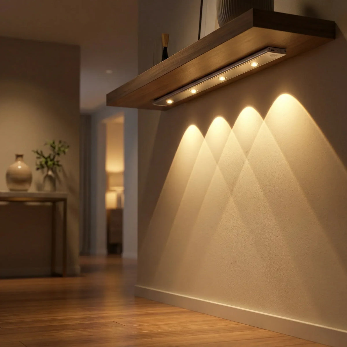 Schlanke, wiederaufladbare, dimmbare, magnetische Streifen-Wandleuchte mit Bewegungssensor