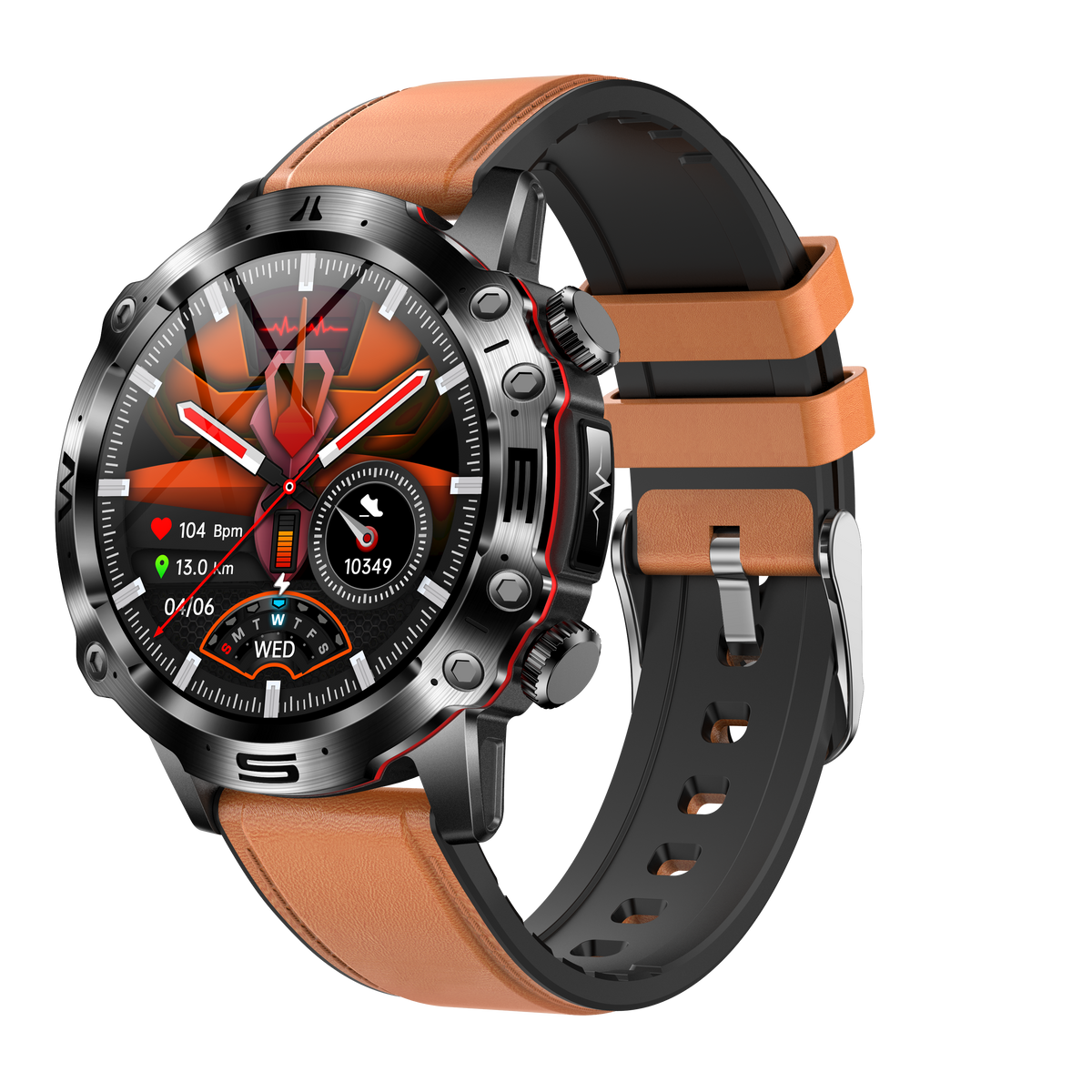 Fitness-Smartwatch mit AMOLED-Touchscreen, EKG, Blutdruckmessung und Bluetooth-Anruffunktion