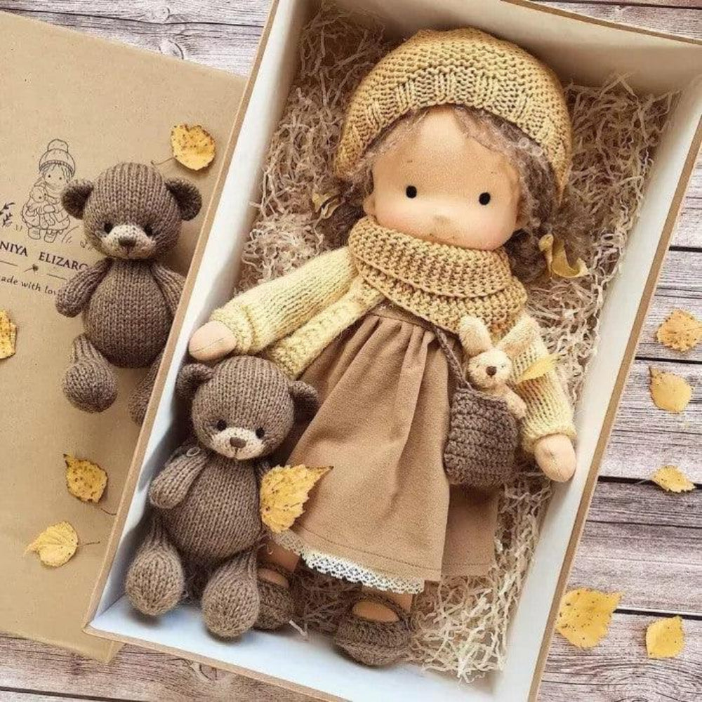Handgefertigte, bezaubernde weiche Plüsch-Babypuppe als Spielgefährtin