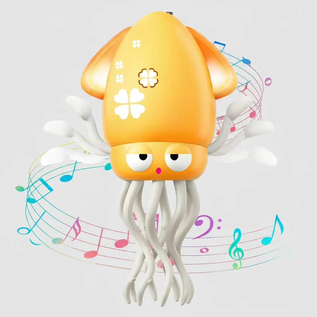 Krabbelnder, musikalischer und tanzender Oktopus als sensorisches Spielzeug für die Spielzeit