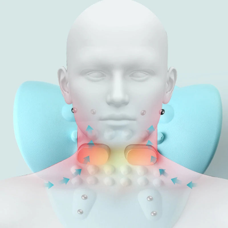 Ergonomisches tragbares Nackenmassagegerät mit Wärme, Vibration und EMS