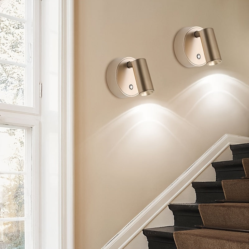 Minimalistische abnehmbare kabellose Wandleuchte mit magnetischer Touch-Steuerung und Akku