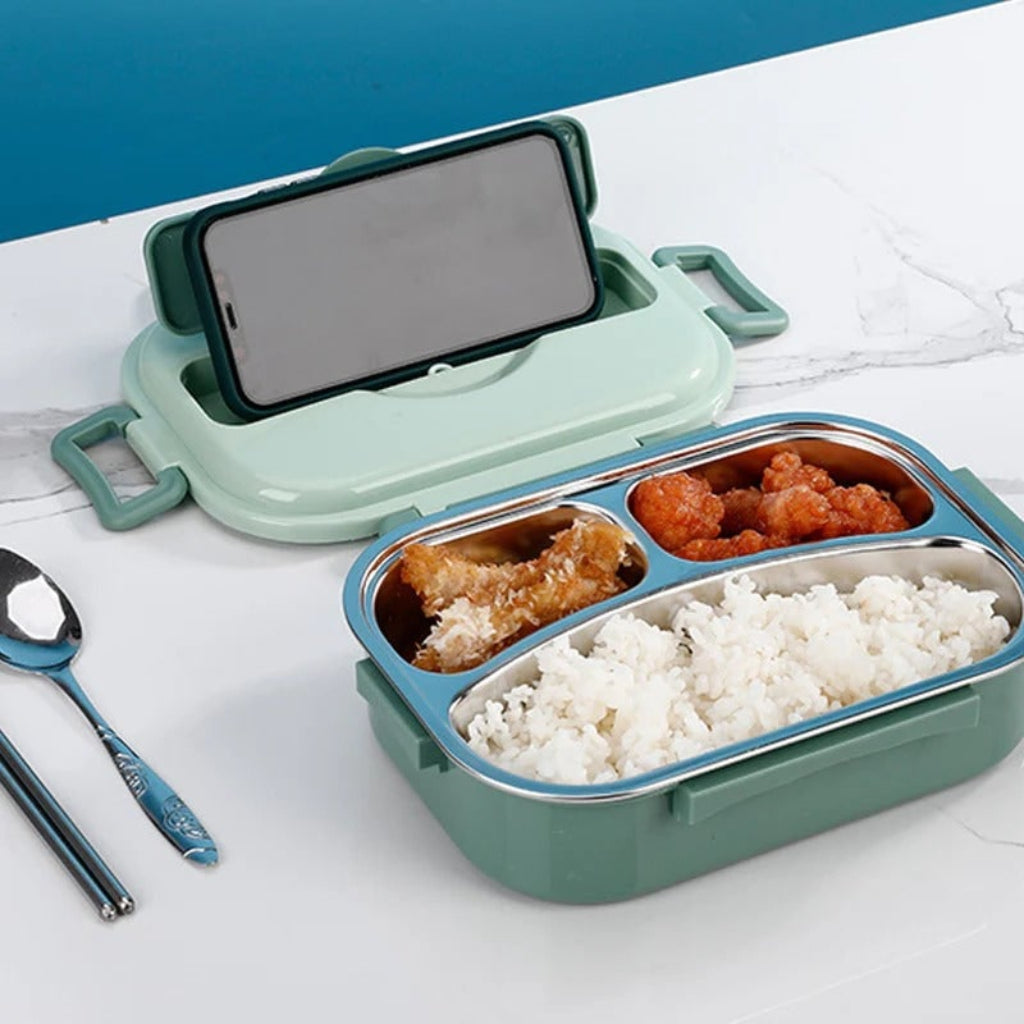 Isolierte Bento-Lunchbox zur Lebensmittelaufbewahrung mit Unterteilungen