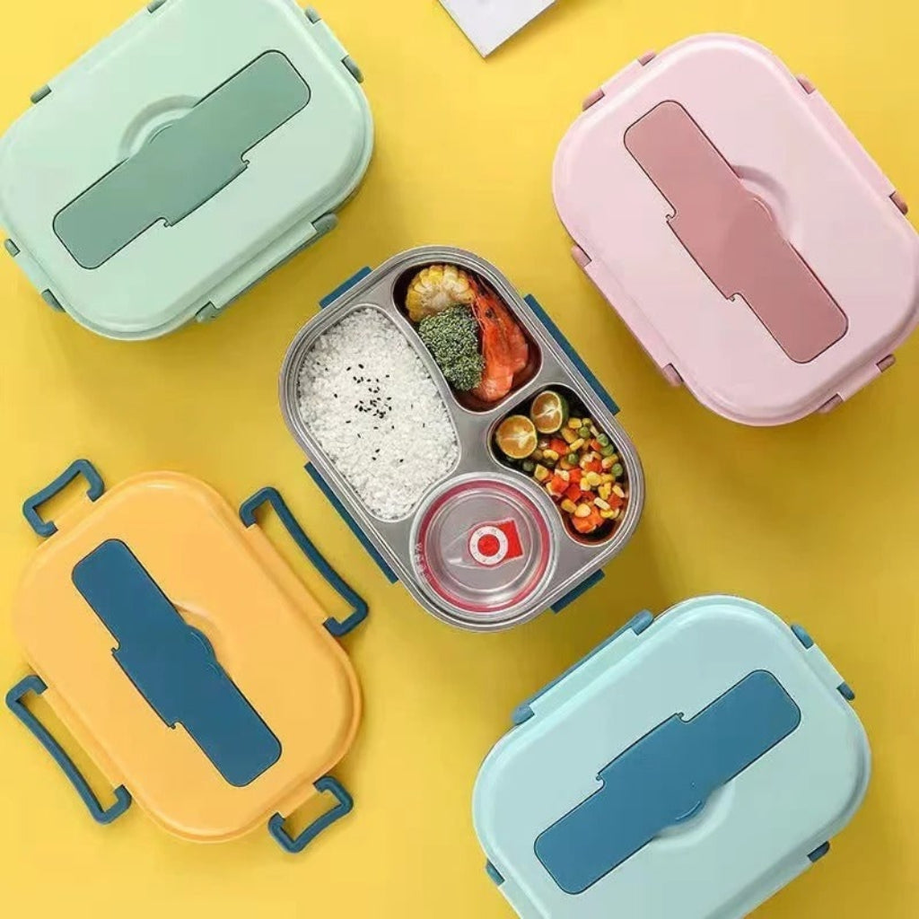 Isolierte Bento-Lunchbox zur Lebensmittelaufbewahrung mit Unterteilungen