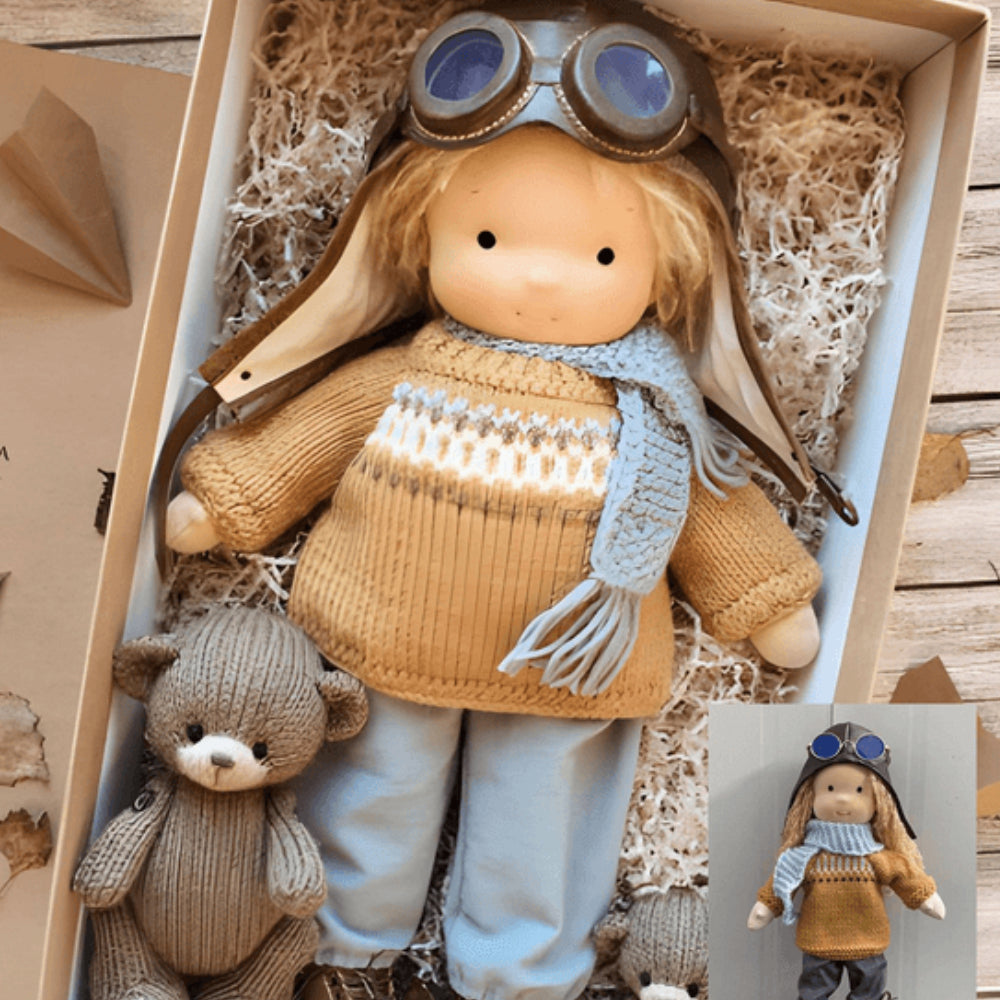 Handgefertigte, bezaubernde weiche Plüsch-Babypuppe als Spielgefährtin