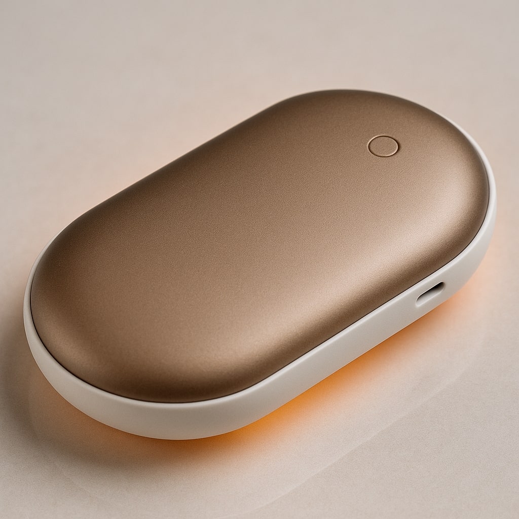 Kompakte wiederaufladbare elektrische Handwärmer-Powerbank mit Doppelfunktion