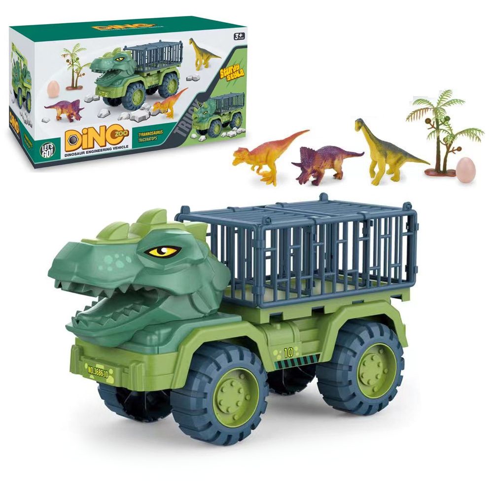 Dinosaurier-Figurenspielset mit prähistorischem Käfig-Transporttruck
