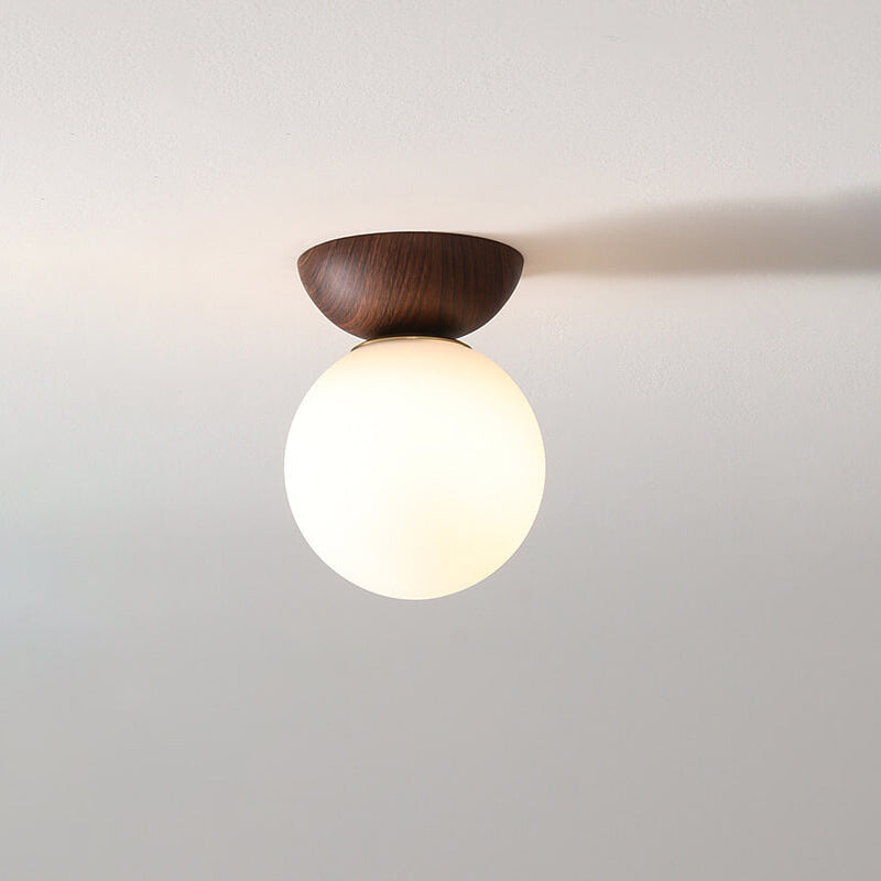 Von Japan inspirierte minimalistische runde dimmbare Deckenleuchte mit Kugelform