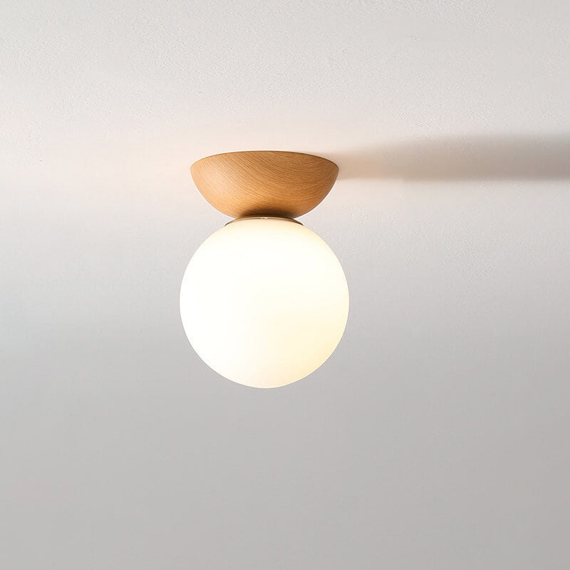 Von Japan inspirierte minimalistische runde dimmbare Deckenleuchte mit Kugelform
