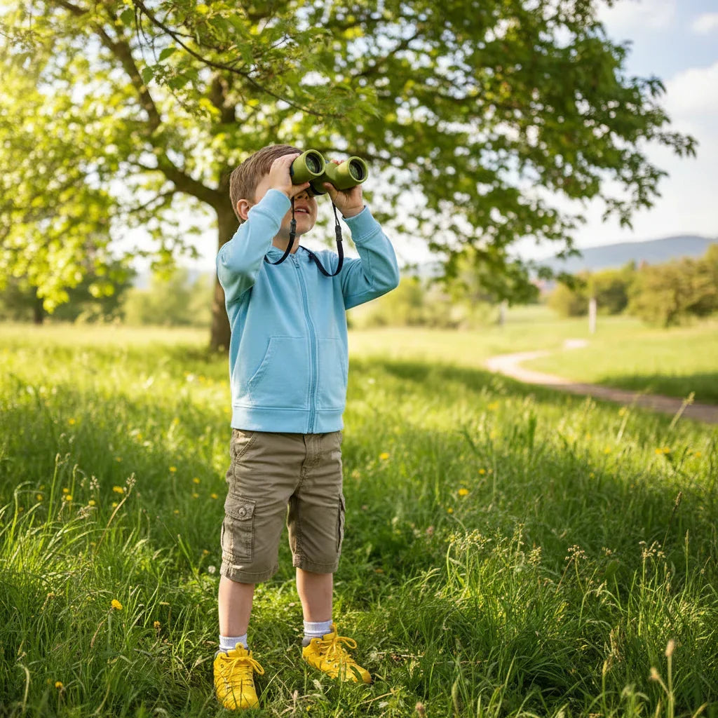 Kompaktes, leichtes Kinderfernglas mit Trageriemen für Outdoor-Abenteuer
