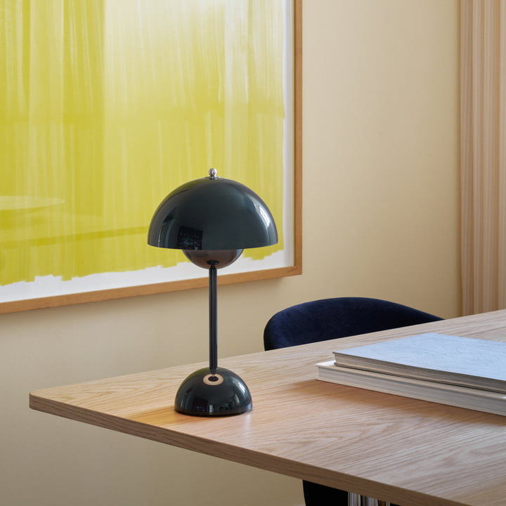 Kabellos aufladbare dimmbare kugelförmige Tischlampe