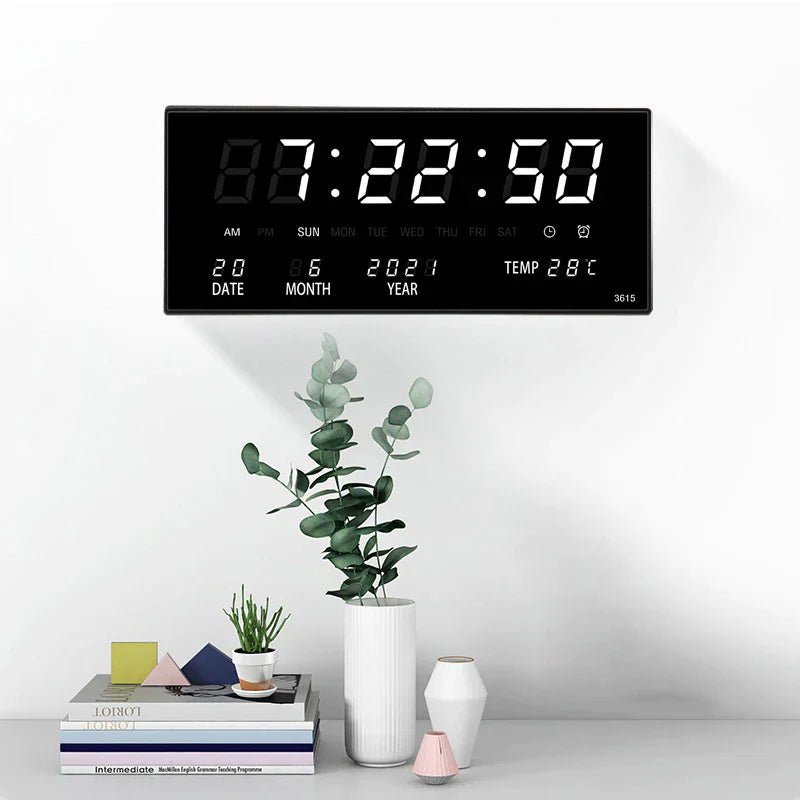 Beleuchtete Multifunktions-Digitaluhr aus Spiegelglas mit Alarmfunktion