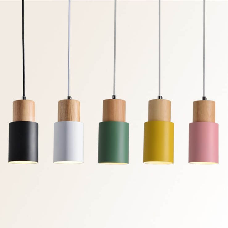 Minimalistische zylindrische Pendelleuchte aus Aluminium mit verstellbarem Kabel