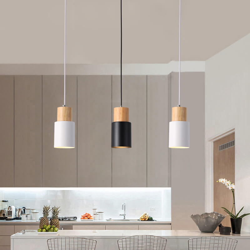 Minimalistische zylindrische Pendelleuchte aus Aluminium mit verstellbarem Kabel