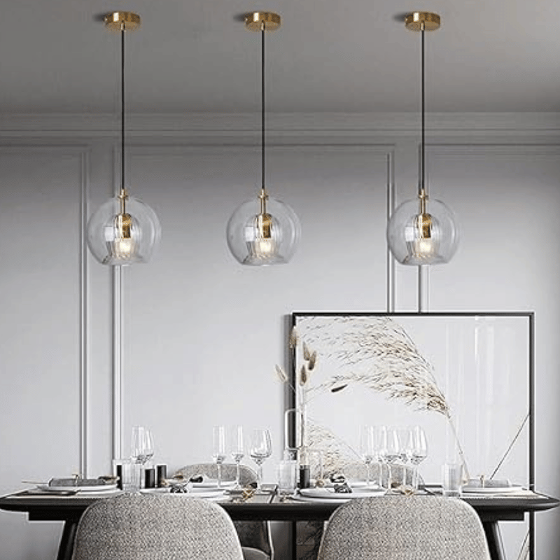 Elegante moderne Pendelleuchte aus Aluminium und Glas mit verstellbarer Länge