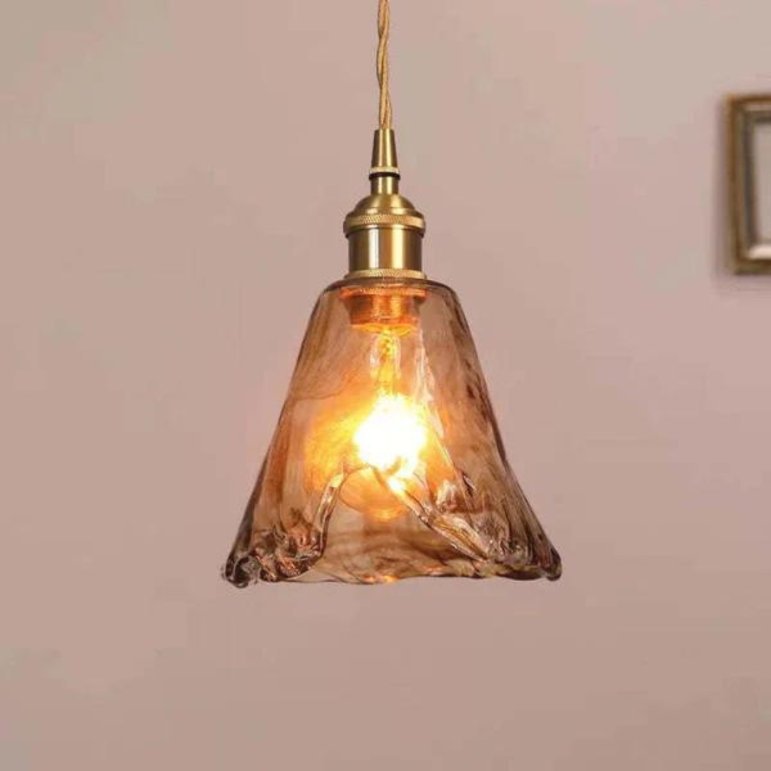 Retro-Pendelleuchte aus Metall und Glas mit verstellbarer Höhe