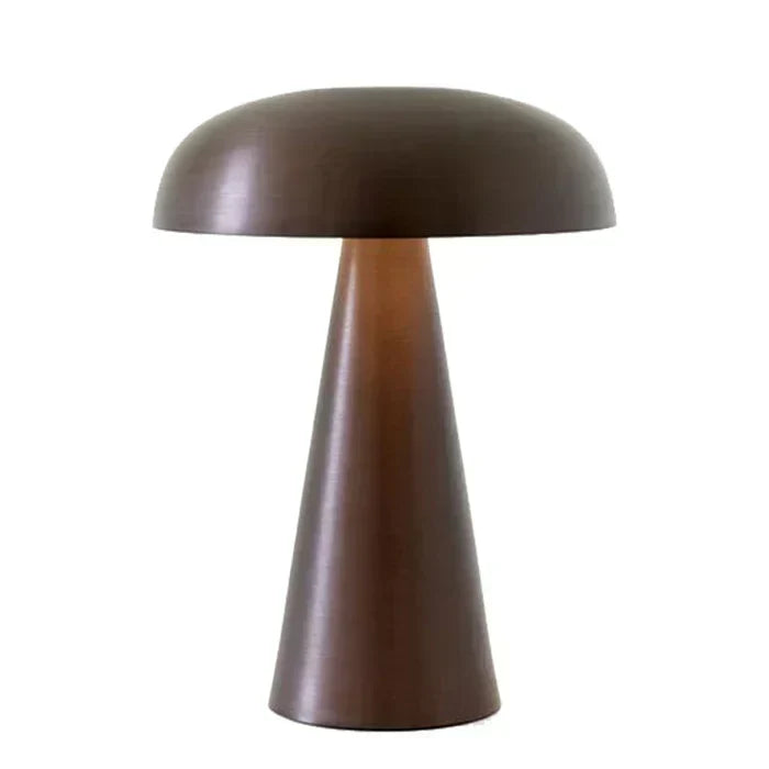 Dimmbare kabellose Tischlampe aus Eisen und Acryl in Pilzform