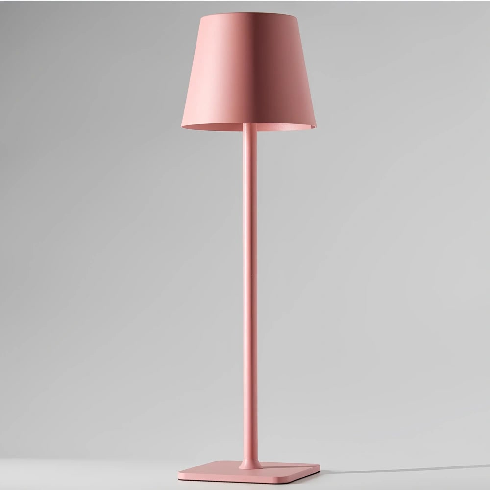 Schlanke moderne wasserdichte kabellose, wiederaufladbare dimmbare Metall-Tischlampe mit Touch-Steuerung
