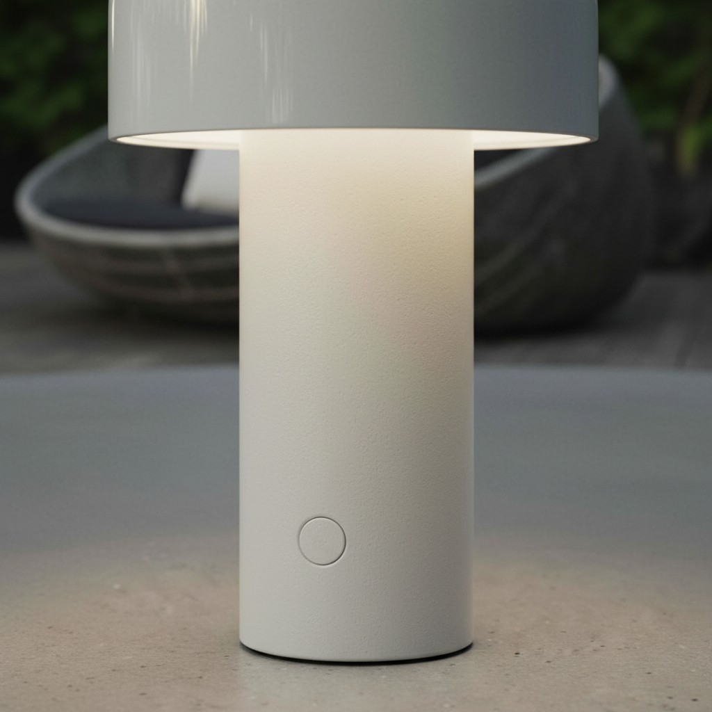 Elegante kabellose Tischlampe in Pilzform mit Touch-Steuerung